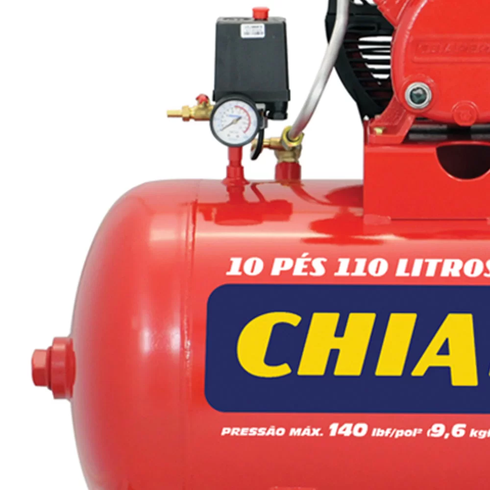 COMPRESSOR DE AR 10 PÉS RED RCH 110L C/MM 2HP 110/220V - Imagem 3