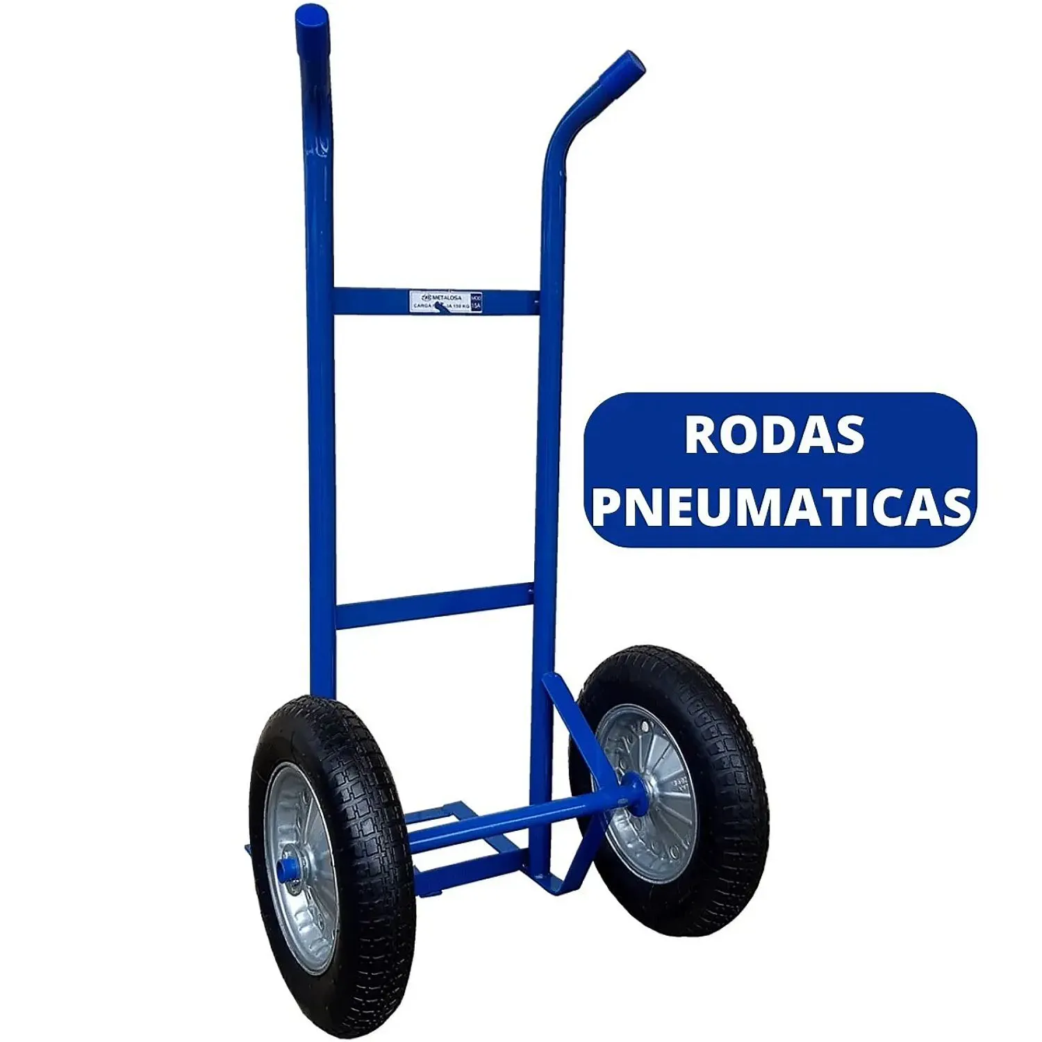 CARRINHO DE CARGA 150KG 15A RODA PNEUMÁTICA METALOSA - Imagem 2