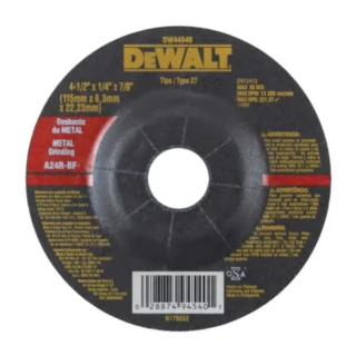 DISCO ABRASIVO DESBASTE P/ METAL 4 1/2 X 1/4X7/8 DEWALT
