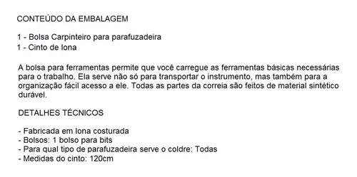 PORTA FERRAMENTAS COM SUPORTE PARA FURADEIRA, BITS E BROCAS - Imagem 9