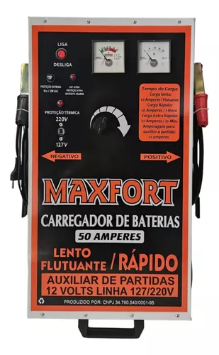 CARREGADOR DE BATERIA 50A 2 RELÓGIOS MAX FORT - Imagem 3