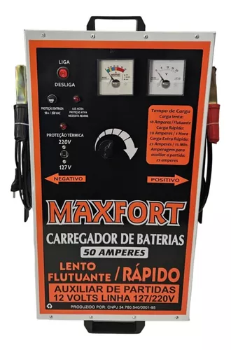 CARREGADOR DE BATERIA 50A 2 RELÓGIOS MAX FORT - Imagem 5
