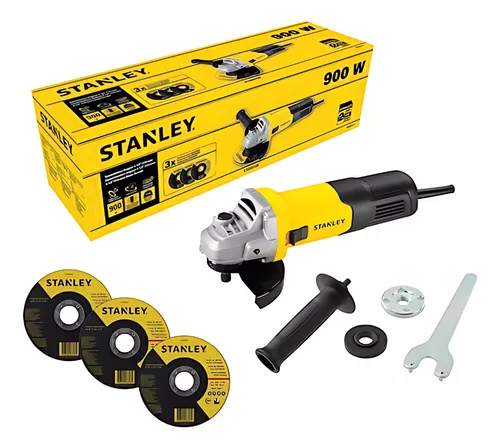 ESMERILHADEIRA 4" 1/2 900W COM 3 DISCOS 220V STANLEY - Imagem 2