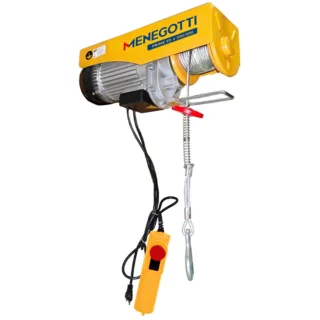 GUINCHO ELÉTRICO COM CABO DE AÇO 300 A 600KG 220V MENEGOTTI