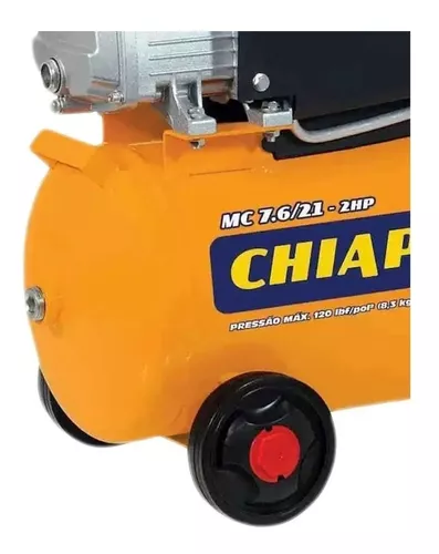 MOTOCOMPRESSOR 7.6/21L 2HP 127V AMARELO CHIAPERINI - Imagem 4